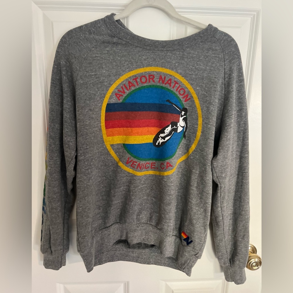 Like New Aviator Nation Venice, CA Logo Sweatshirt Size Small